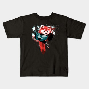 Bright Red Panda in a Tree Kids T-Shirt